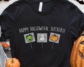Happy Halloween T-shirt, Halloween Suckers Shirt, Funny Halloween Shirt, Kawaii Halloween Shirt, Cute Halloween Tee, Trick-or-Treating Shirt