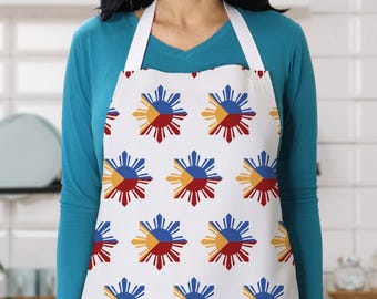 Philippines Flag Sun Star Apron | Filipino Chef Kitchen Apron Gift