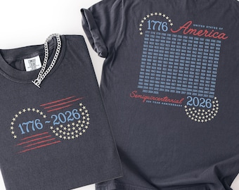 Comfort Colors® America 250 Years Anniversary Shirt, USA Semiquincentennial, 1776 - 2026 Patriotic Shirt, 4th of July T-Shirt