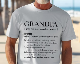 Grandpa T-shirt, Grandpa Definition Shirt, Funny Dad Gift, Funny Father's Day Gift, Gift for Dad, Gift for Husband, Gift for Grandpa