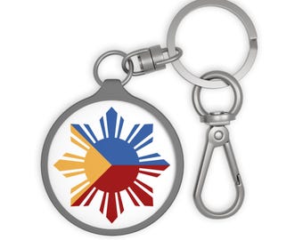 Philippine Flag Sun Star Keyring | Proud to be Filipino Keychain