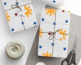 Philippines Sun Star Festive Gift Wrapping Paper: Filipino Housewarming, Maligayang Pasko, Pinoy Christmas, Birthdays