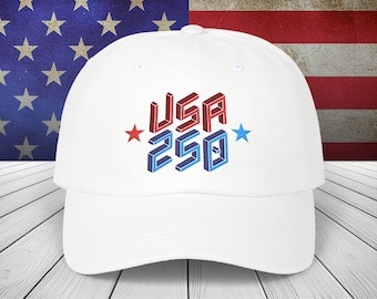 USA 250th Anniversary Embroidered Hat | Classic Dad Baseball Cap