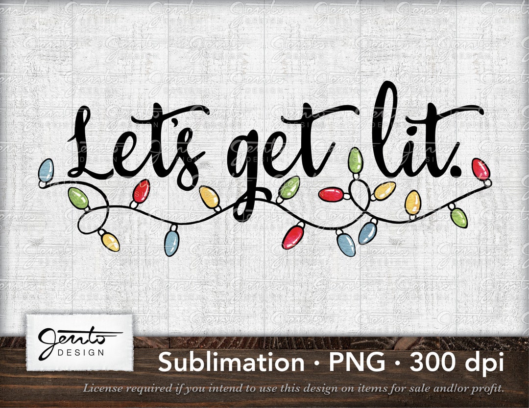 Let's Get Lit Christmas Lights String of Lights Etsy