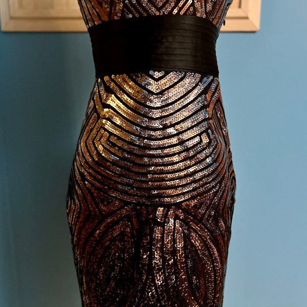 bcbg black tie dress