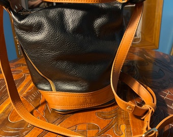Valentina Italia Black Leather Crossbody Shoulder Bag, 1990's Valentina ...