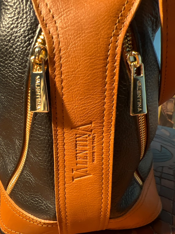 Valentina black/brown leather made in Italy vintage p… Gem