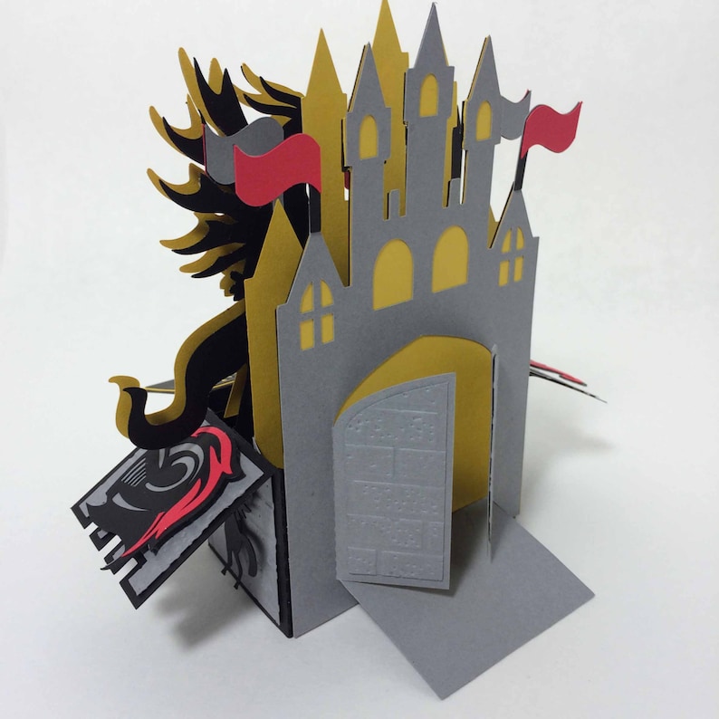 Download Knights Castle Card In A Box 3D SVG | Etsy