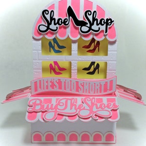 Shoe Shop Card In A Box 3D SVG image 1