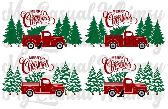 Download Free Christmas Red Truck Svg Art Etsy SVG Cut Files