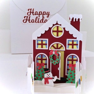 Holiday House Card In A Box 3D SVG