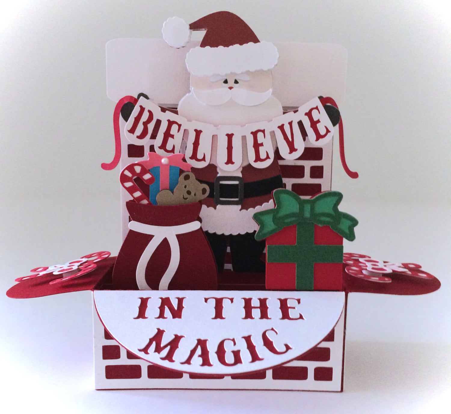 Download Santa Believe Card In A Box 3D SVG | Etsy