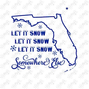 Florida lassen Sie es Schnee Art SVG