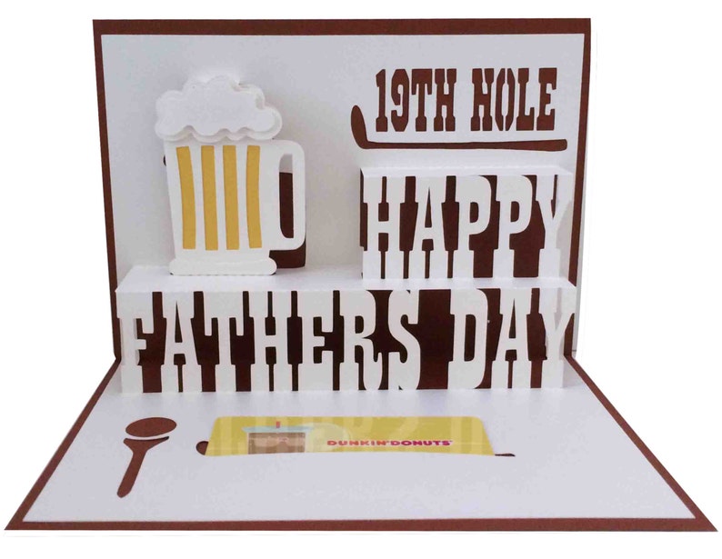 Download Fathers Day Golf Pop Up Card 3D SVG | Etsy