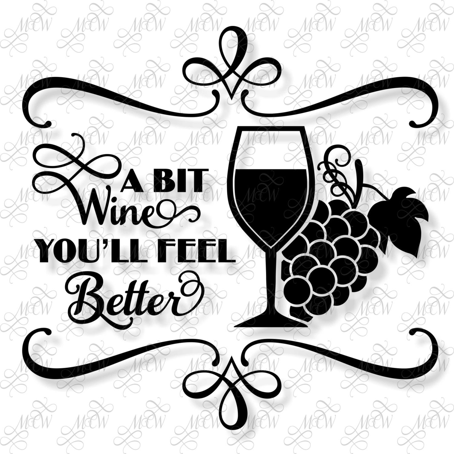 Wine A Bit You'll Feel Better Etsy