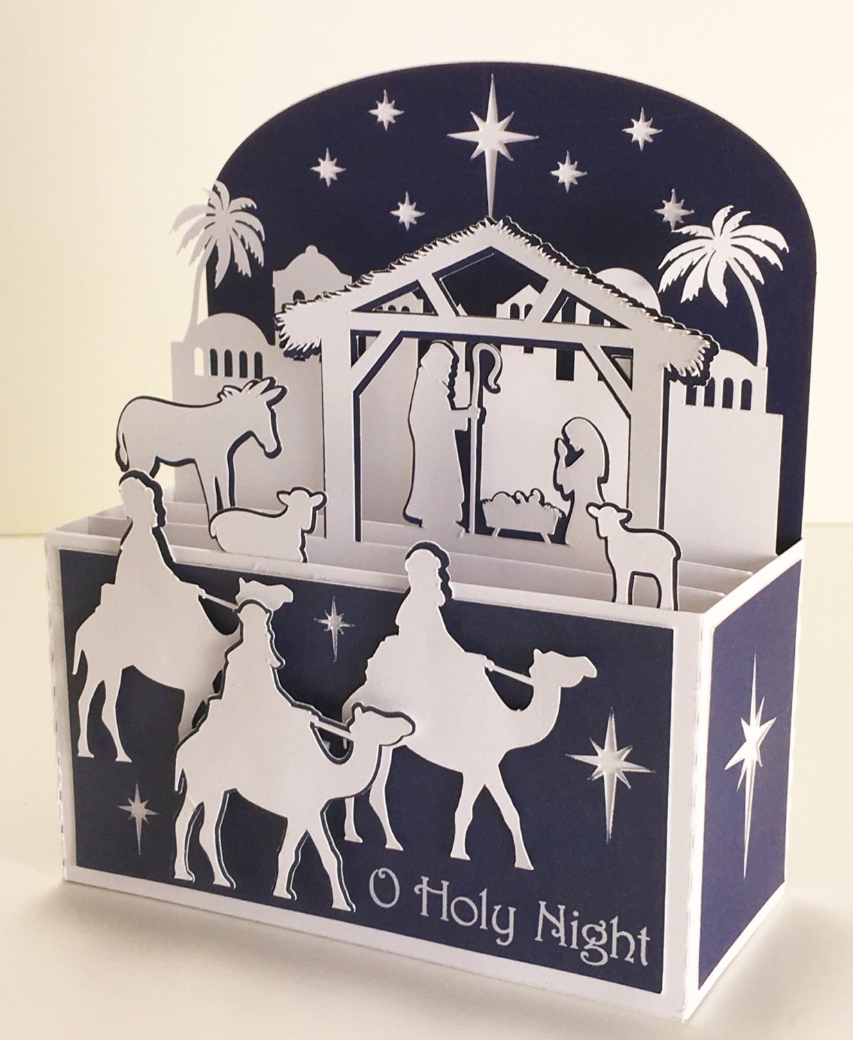 Download Nativity Christmas Card In A Box 3D SVG | Etsy