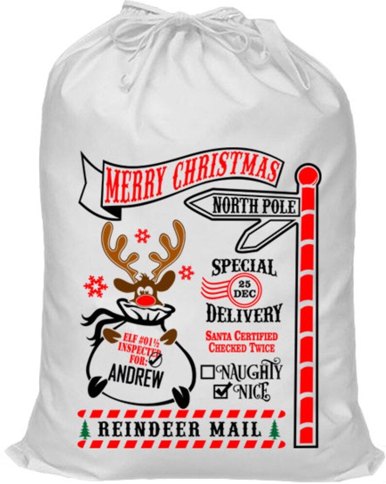 Santa Sack 3 Christmas Art SVG | Etsy