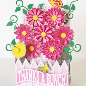 Whimsy Floral Garden Card in A Box 3D SVG - Etsy Australia