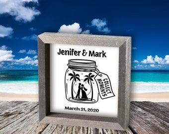 Collect Moments Tropical Wedding Jar Art  for Vinyl, Sublimation, Stencils and Print