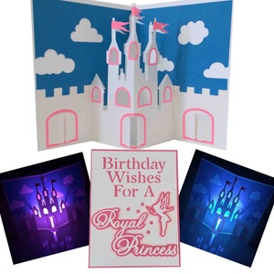 Princesa Castillo Pop Out Tarjeta 3D SVG