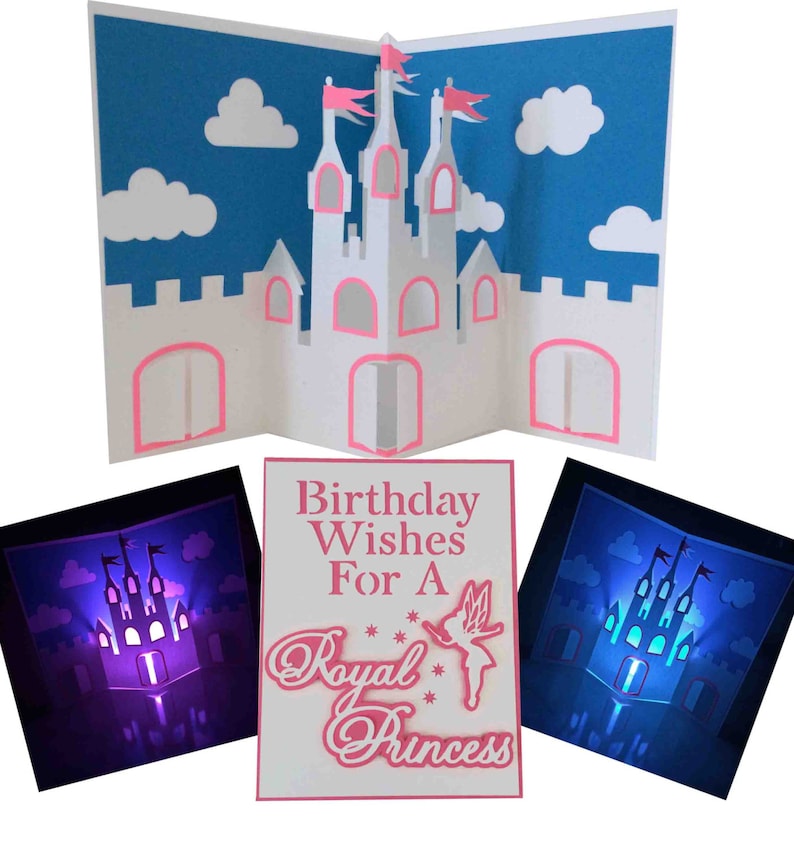 Download Princess Castle Pop Out Card 3D SVG | Etsy