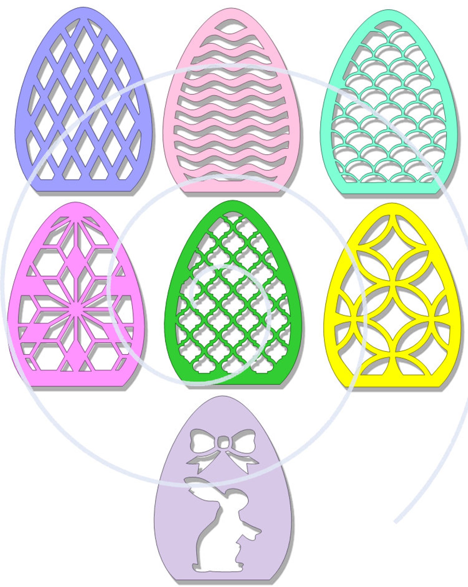 Easter Egg Basket SVG With Decorative Patterns Etsy