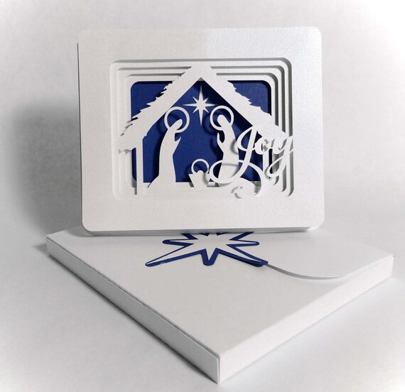 Download Nativity Pop Dot Card 3d Svg Etsy