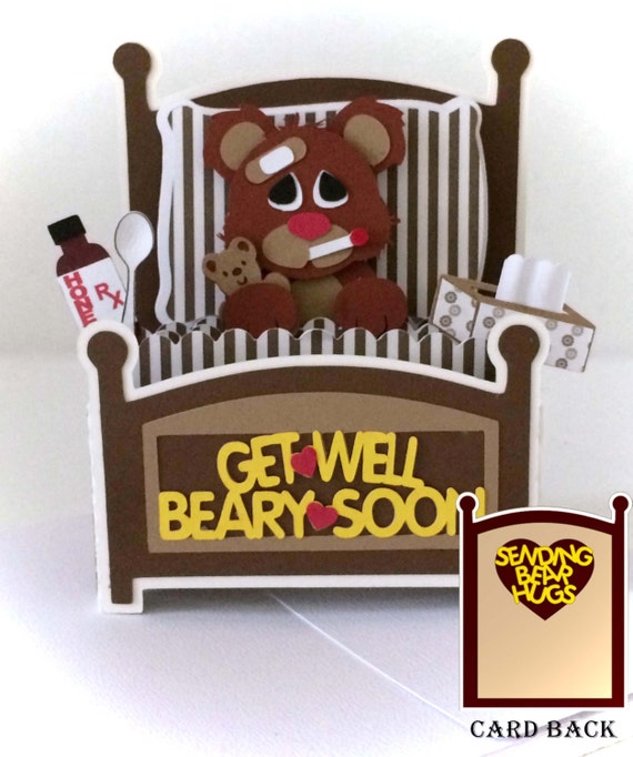 Download Get Well Bear Card In A Box 3d Svg Etsy