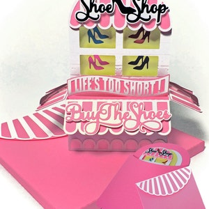 Shoe Shop Card In A Box 3D SVG image 5