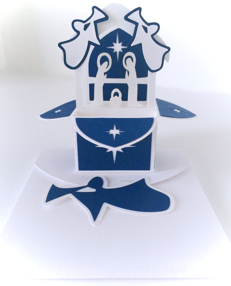 Download Nativity Card In A Box 3D SVG | Etsy