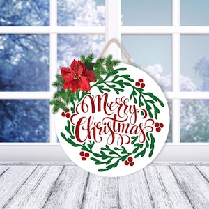 Feliz Navidad corona vector SVG arte