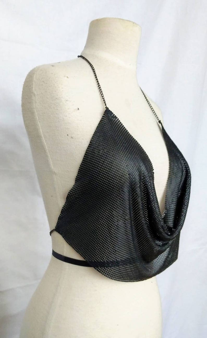 metal chain halter top