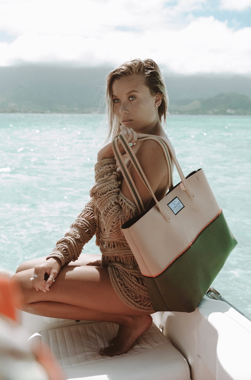 Neoprene Summer Beach Bag With Small Purse, Large Capacity Travel