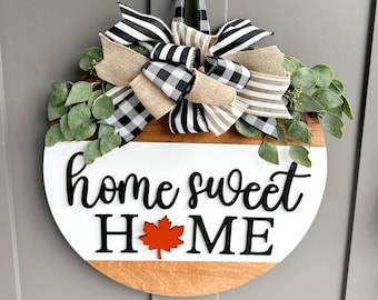 Front Door Decor | Front Door Wreath | Welcome| Holiday Sign  | Interchangeable Sign | Front Door Sign | Door Hanger | Housewarming Gift