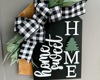 Front Door Decor | Front Door Wreath | Welcome| Holiday Sign  | Interchangeable Sign | Front Door Sign | Door Hanger | Housewarming Gift