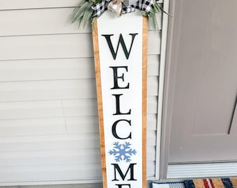 Front Door Decor | Front Door Wreath | Welcome| Holiday Sign  | Interchangeable Sign | Front Door Sign | Door Hanger | Housewarming Gift