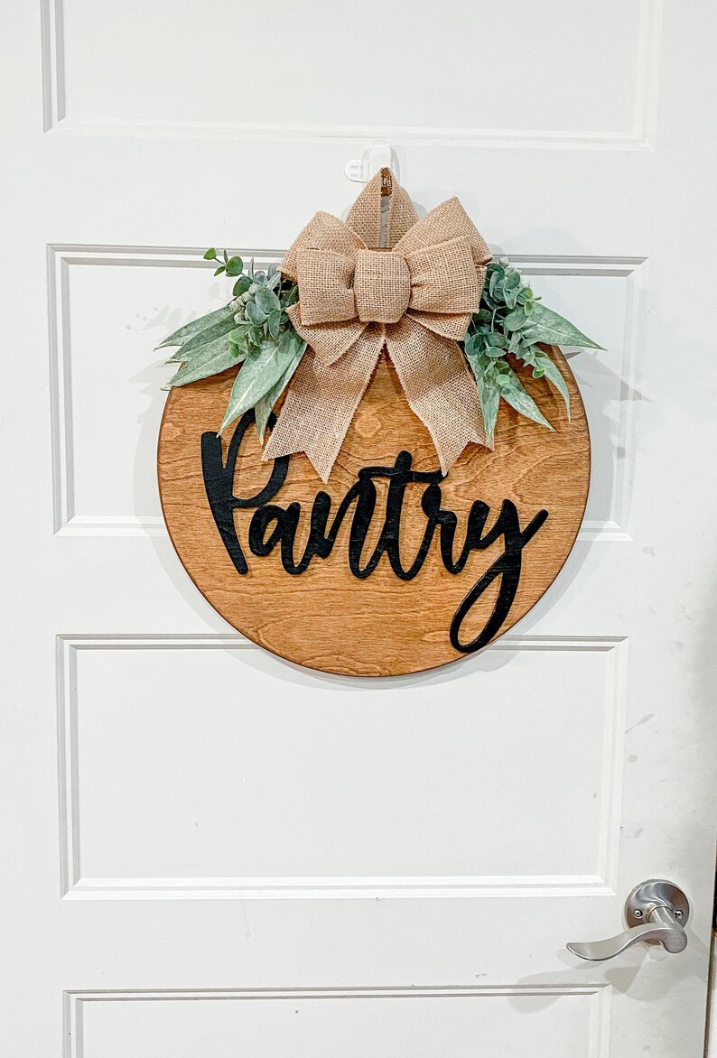 Pantry Door Wreath Door Decor Home Home Decor Round Etsy