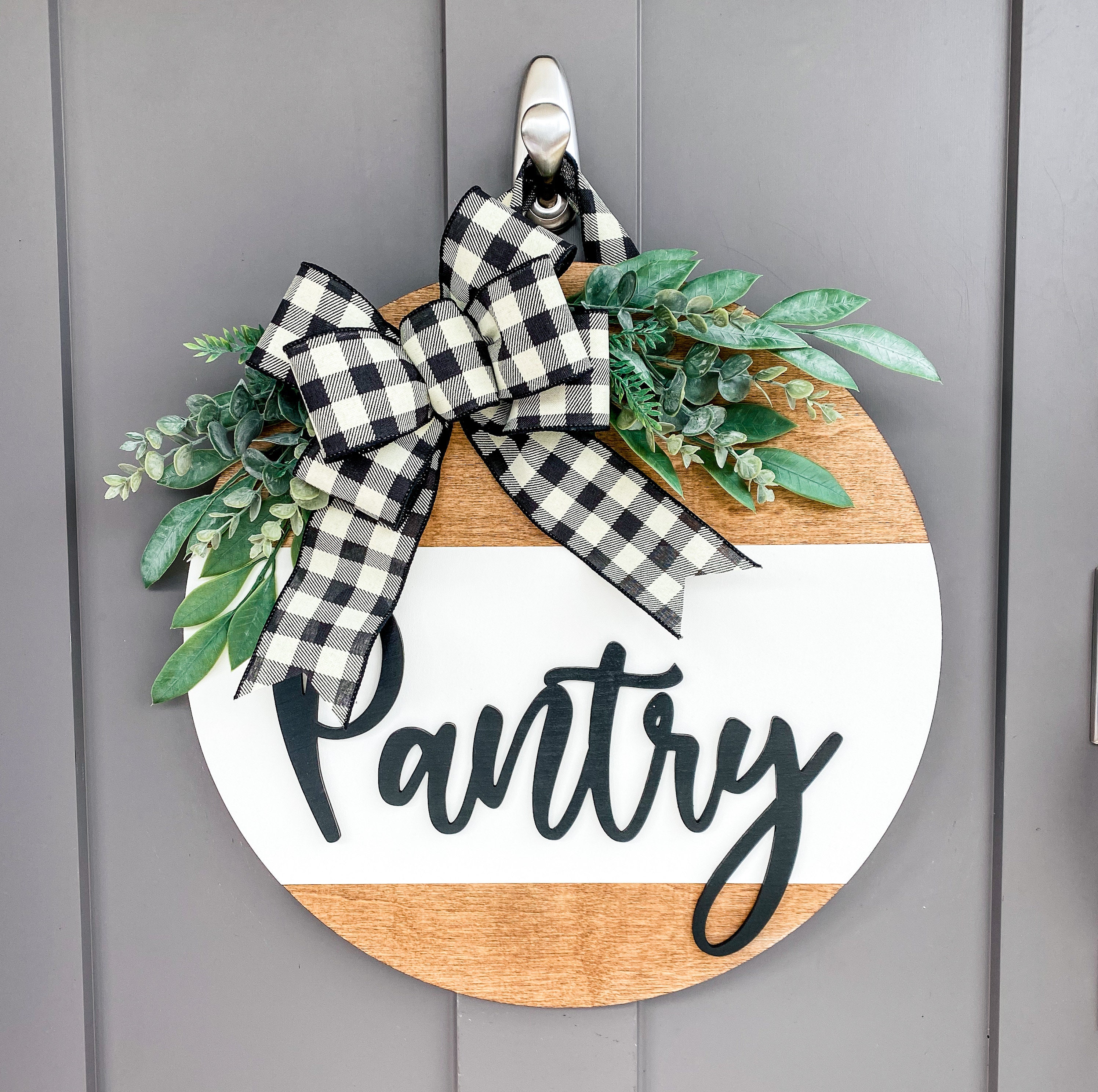 Pantry Door Wreath Door Decor Home Home Decor Round Etsy