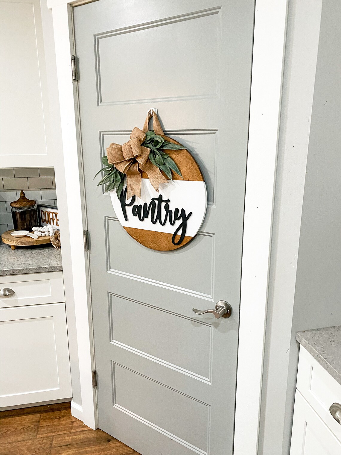 Pantry Door Wreath Door Decor Home Home Decor Round Etsy