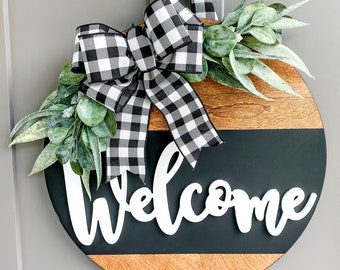 Front Door Decor | Welcome | Wreath | Year Round Wreath | Door Hanger | Front Door Wreath | Housewarming Gift | Home Decor | Realtor Gift