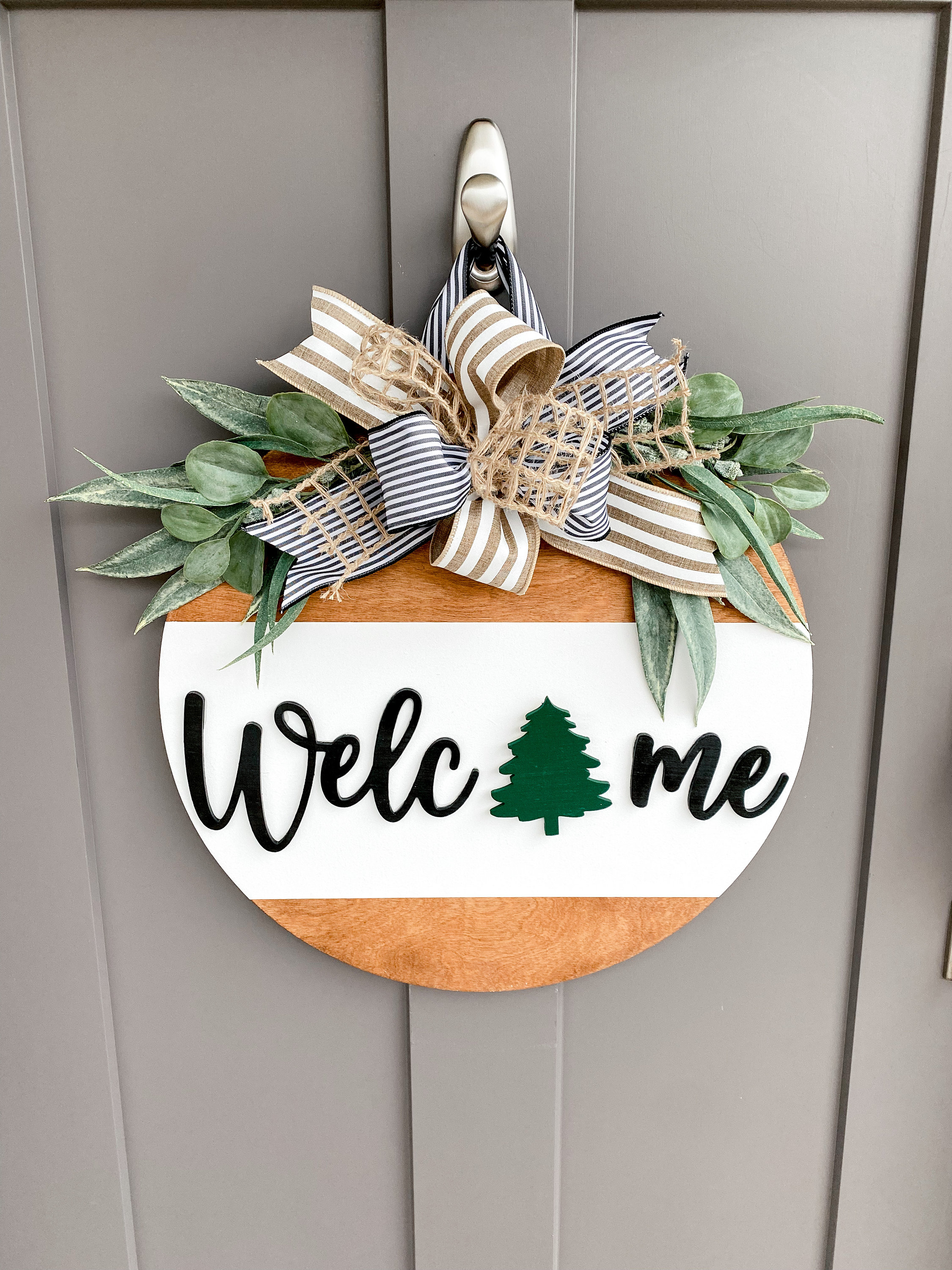Front Door Decor | Front Door Wreath | Welcome| Holiday Sign  | Interchangeable Sign | Front Door Sign | Door Hanger | Housewarming Gift