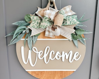Front Door Decor | Welcome | Wreath | Year Round Wreath | Door Hanger | Front Door Wreath | Housewarming Gift | Home Decor | Realtor Gift