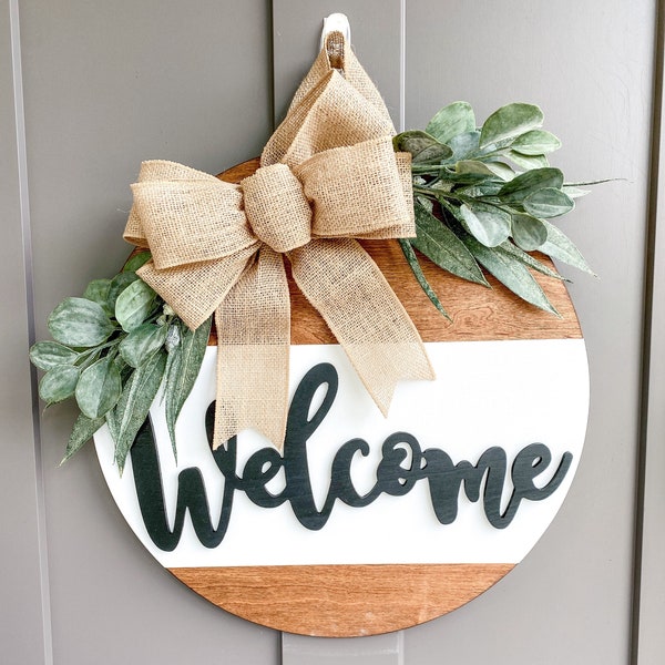 Front Door Decor | Welcome | Wreath | Year Round Wreath | Door Hanger | Front Door Wreath | Housewarming Gift | Home Decor | Realtor Gift