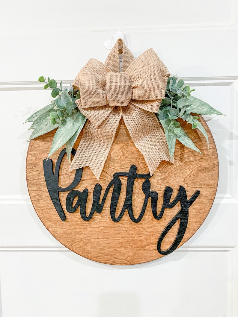 Pantry Door Wreath Door Decor Home Home Decor Round Etsy