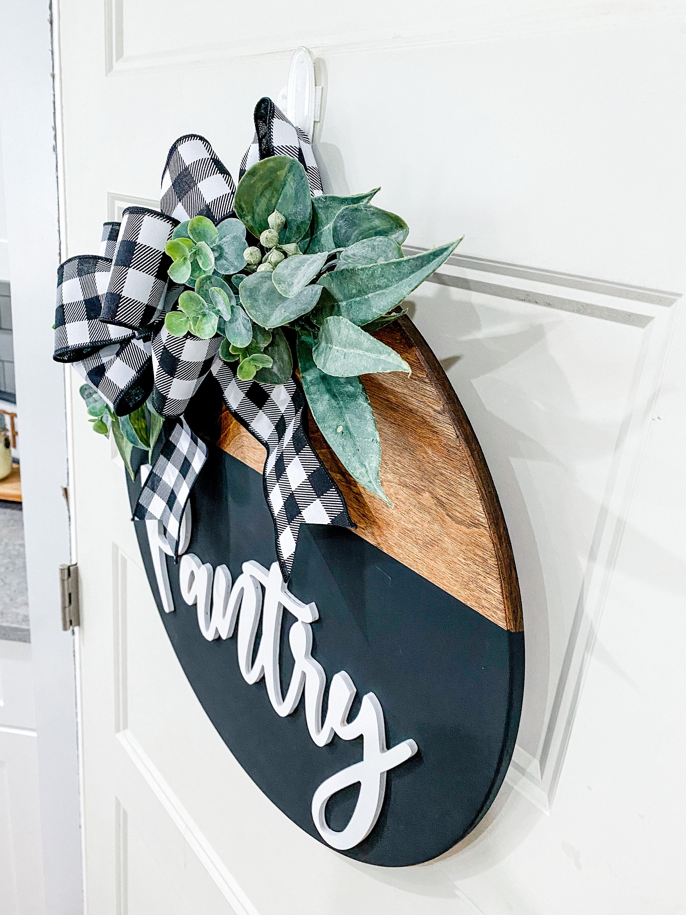 Pantry Door Wreath Door Decor Home Home Decor Round Etsy