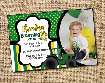 Tractor Birthday Invitation - PRINTABLE