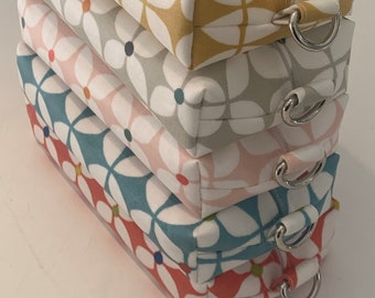 Scandi Baby Wipes Pouch – Floral Oilcloth Nappy Case. Wipe clean.