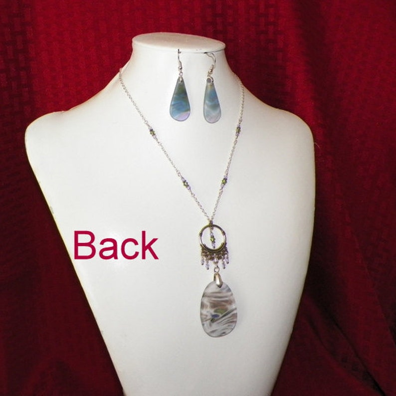 Handblown Glass Necklace and Earrings in Shades of Purple Etsy