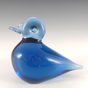 MARKIERTE Wedgwood Sapphire-Blaues Glas Entlein RSW425