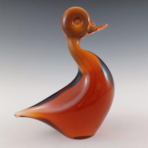Wedgwood Topaz / Braune Glas Entenskulptur RSW232